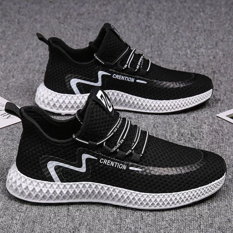 Fashion soft bottom breathable casual shoes flying weave